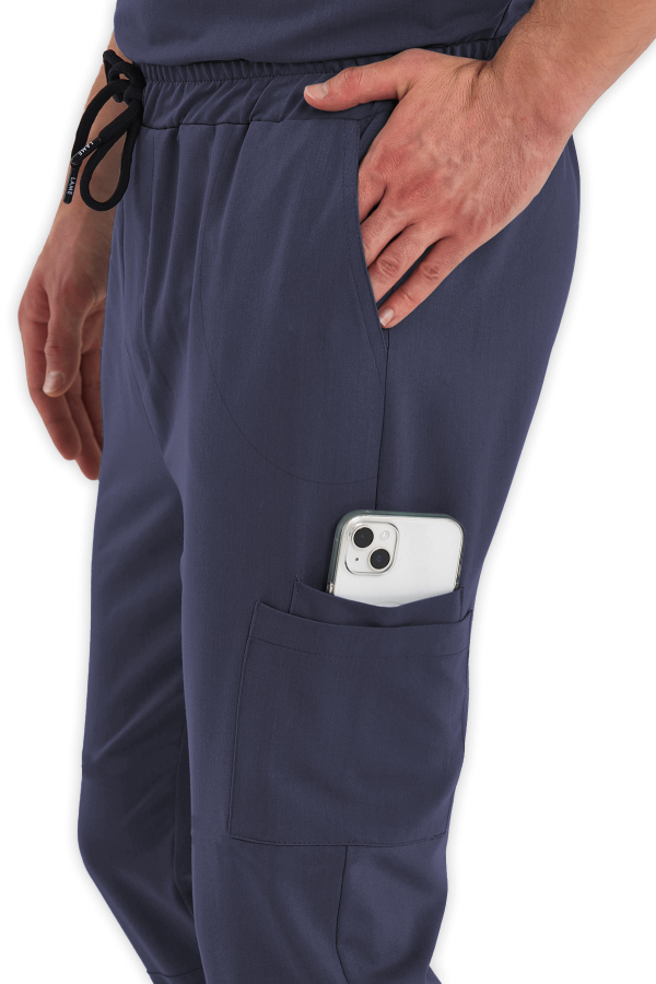 Erkek Scrubs Pantolon Kargo Cepli – Antrasit