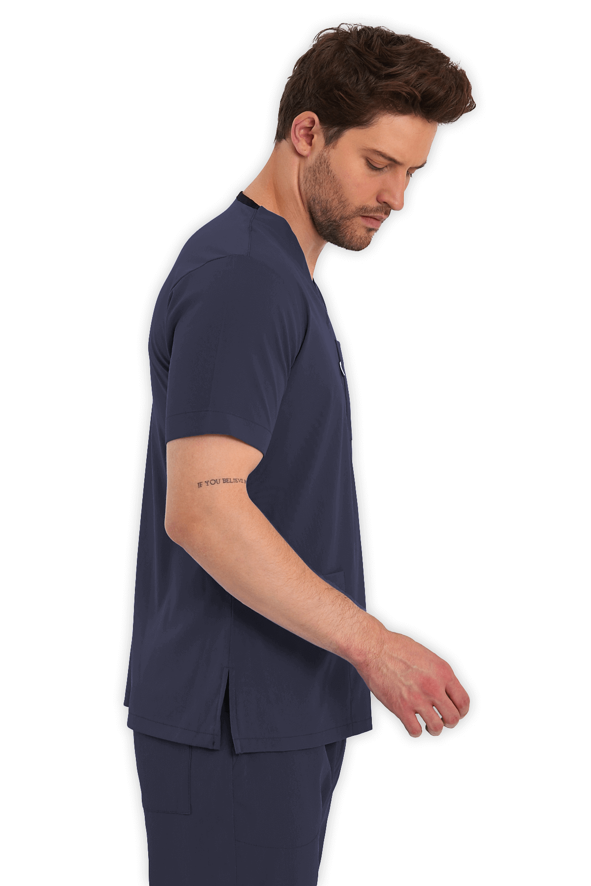 Erkek Scrubs Üst – Antrasit - Görsel 2