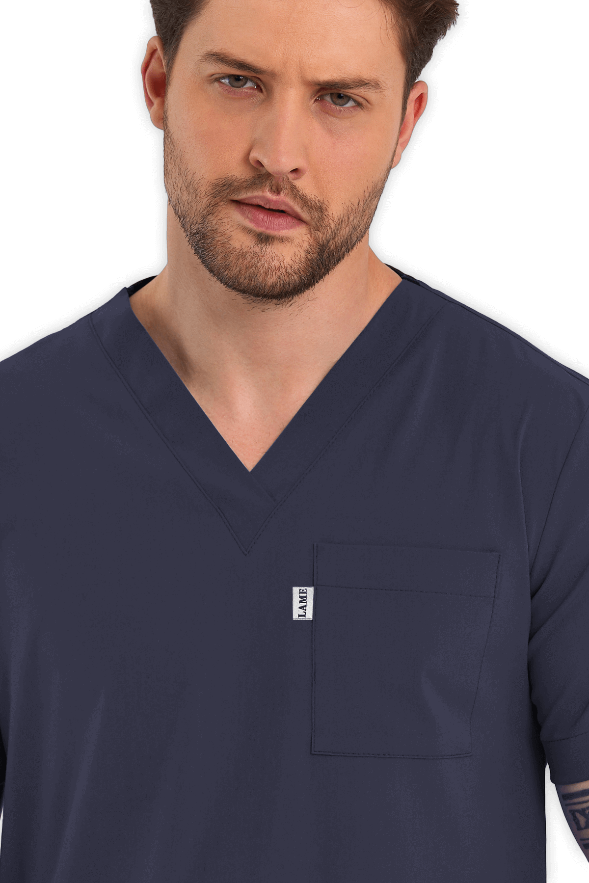 Erkek Scrubs Üst – Antrasit - Görsel 3