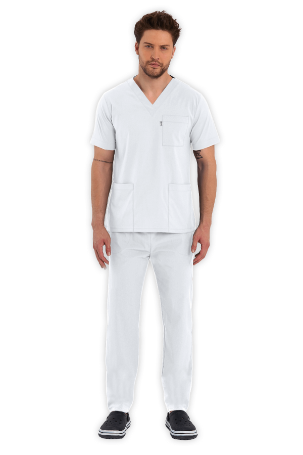 Erkek Scrubs Takım – Beyaz