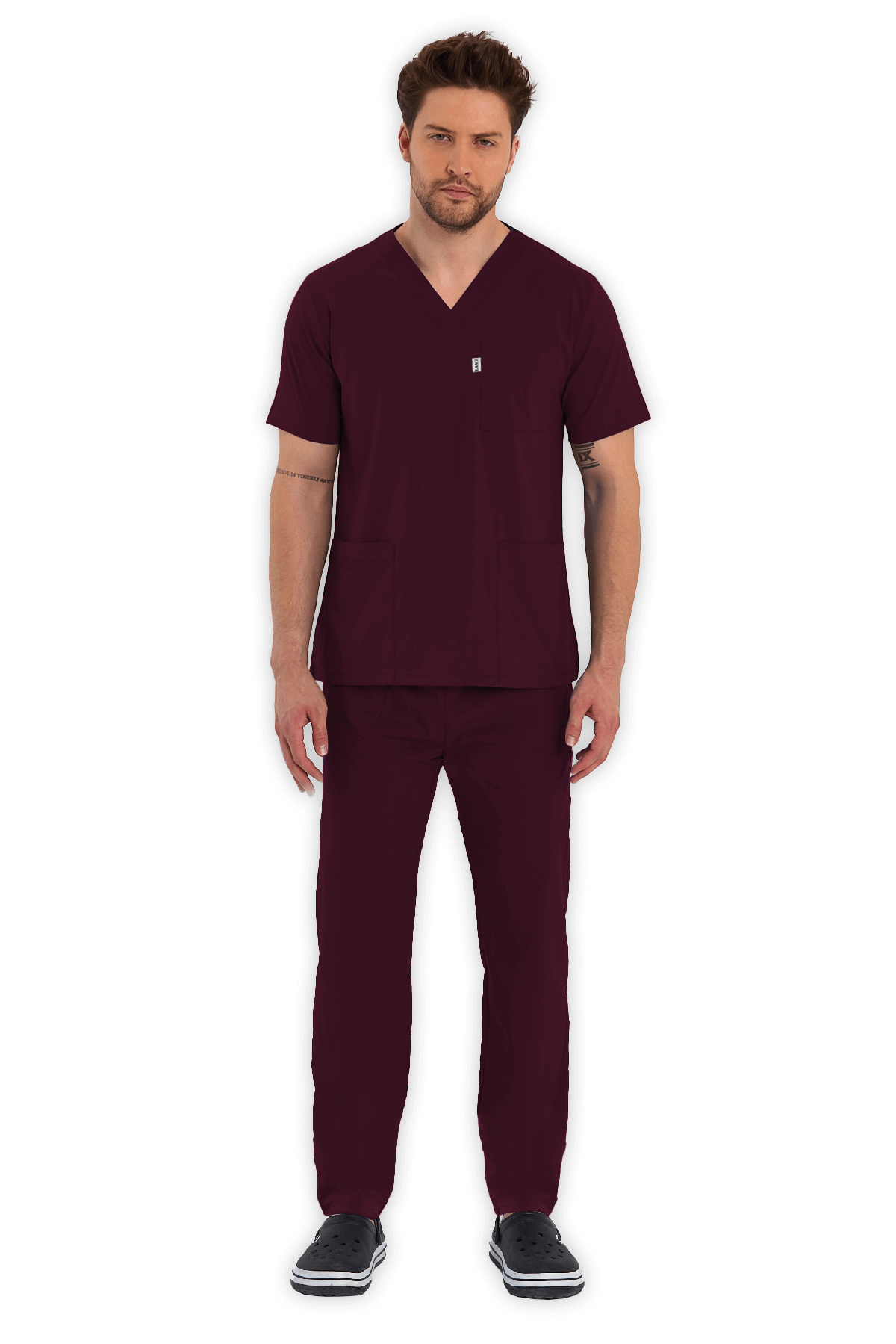 Erkek Scrubs Takım – Bordo