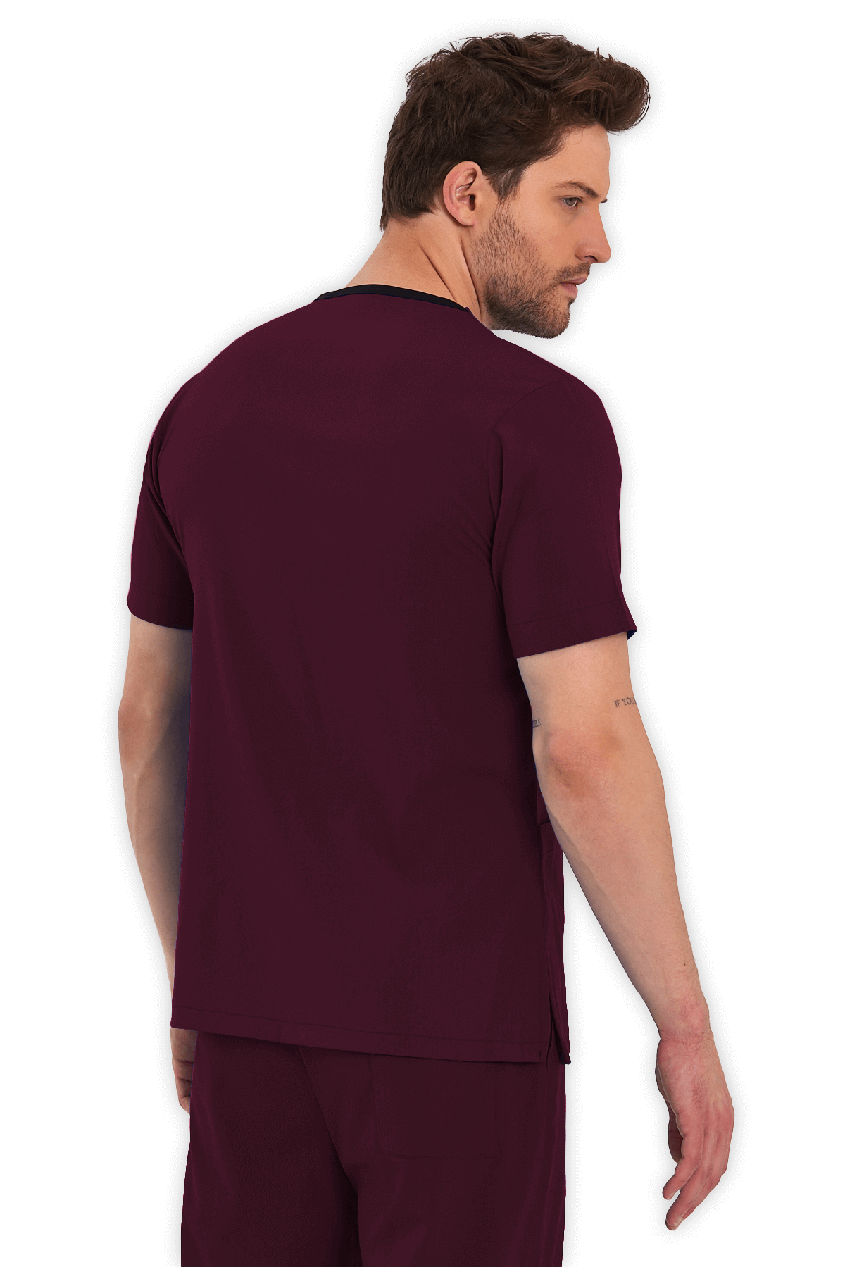 Erkek Scrubs Takım – Bordo - Görsel 4