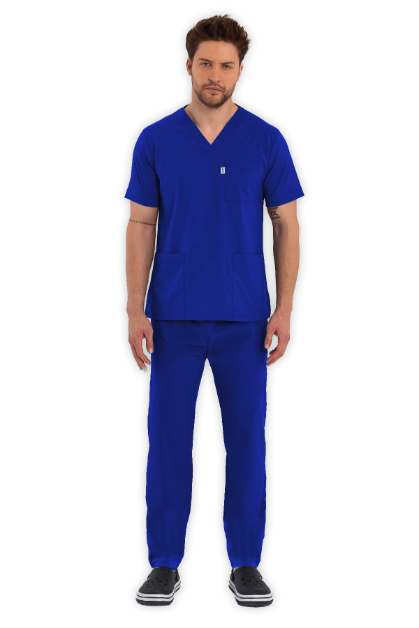 Erkek Scrubs Takım – Saks Mavisi