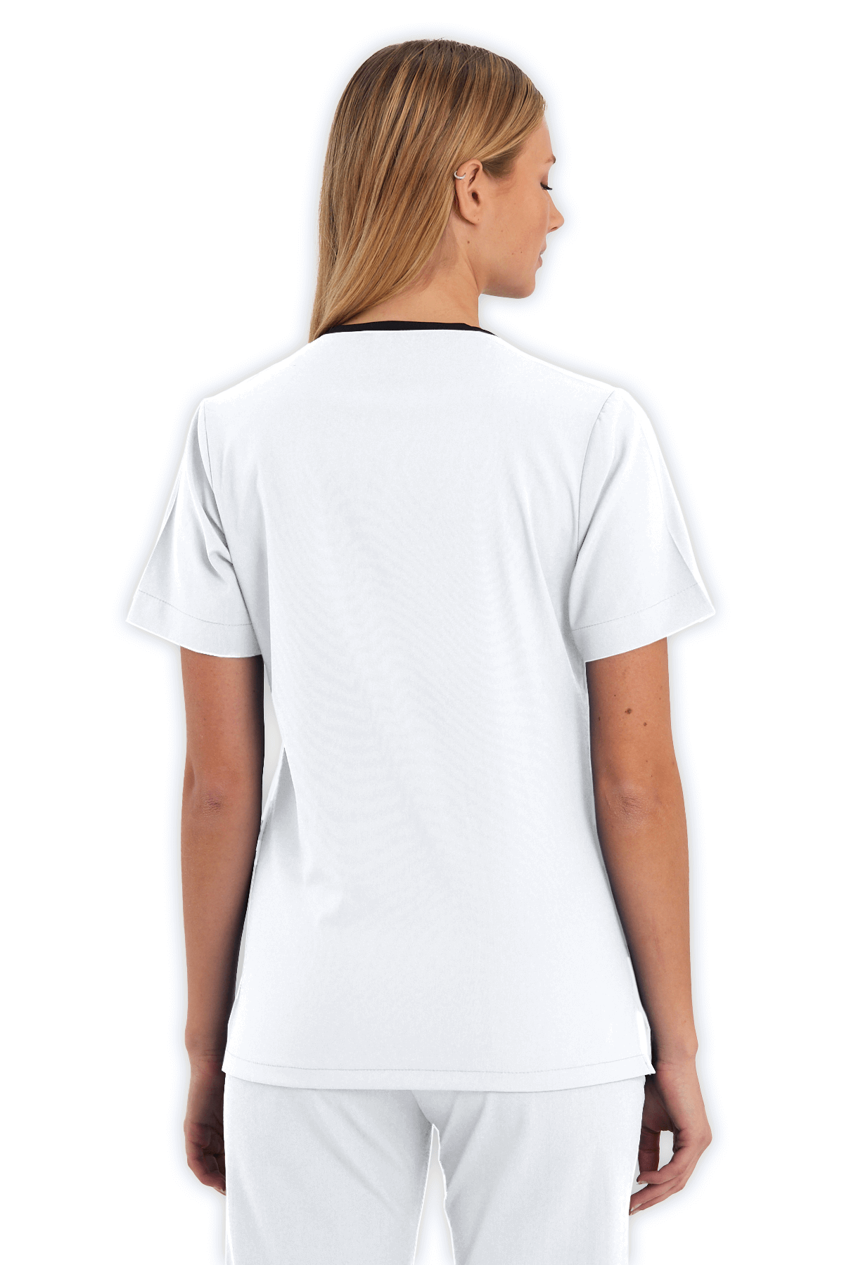 Kadın Scrubs Üst – Beyaz - Görsel 4