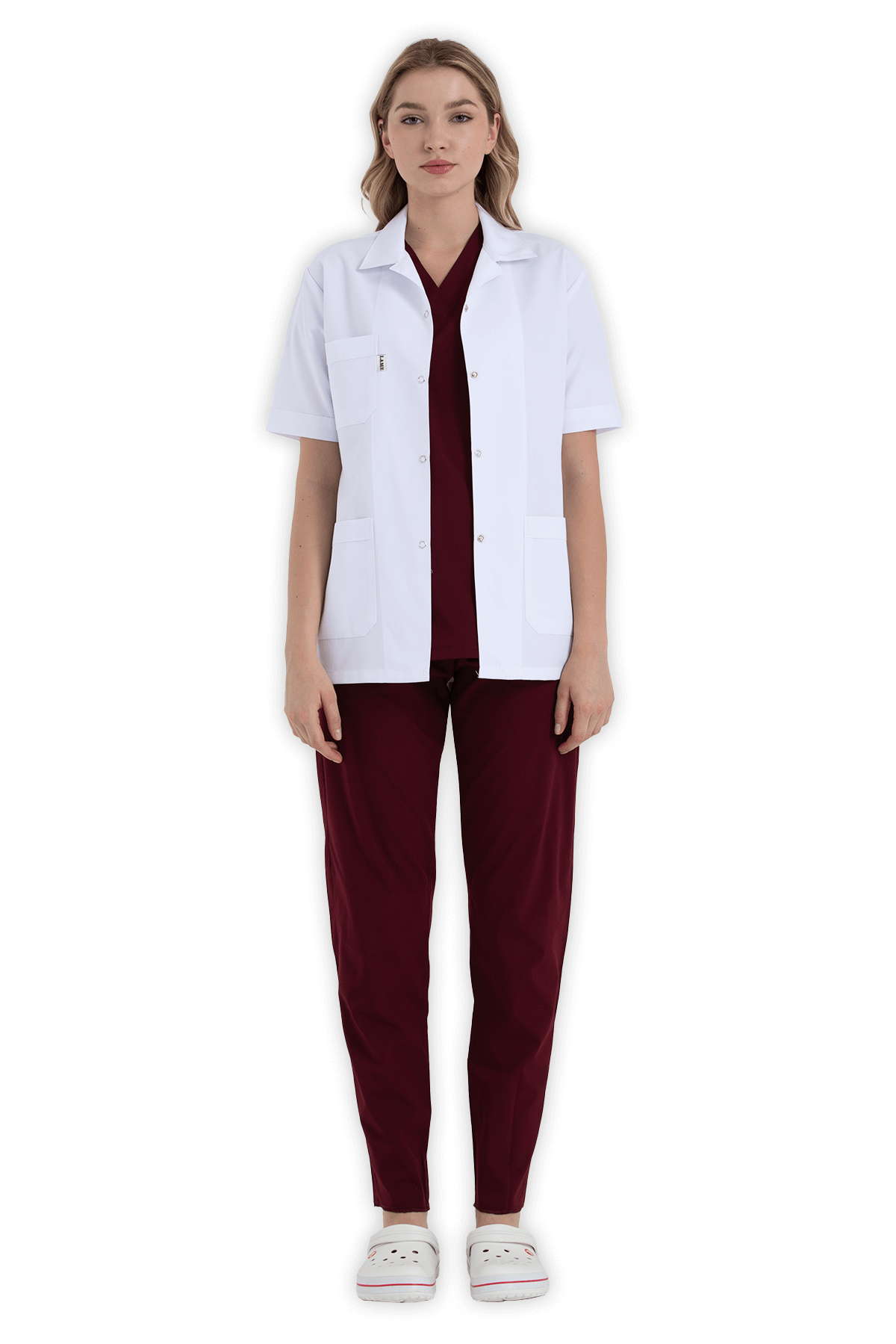 Kadın Doktor Önlüğü Klasik Yaka Ceket Boy – Beyaz