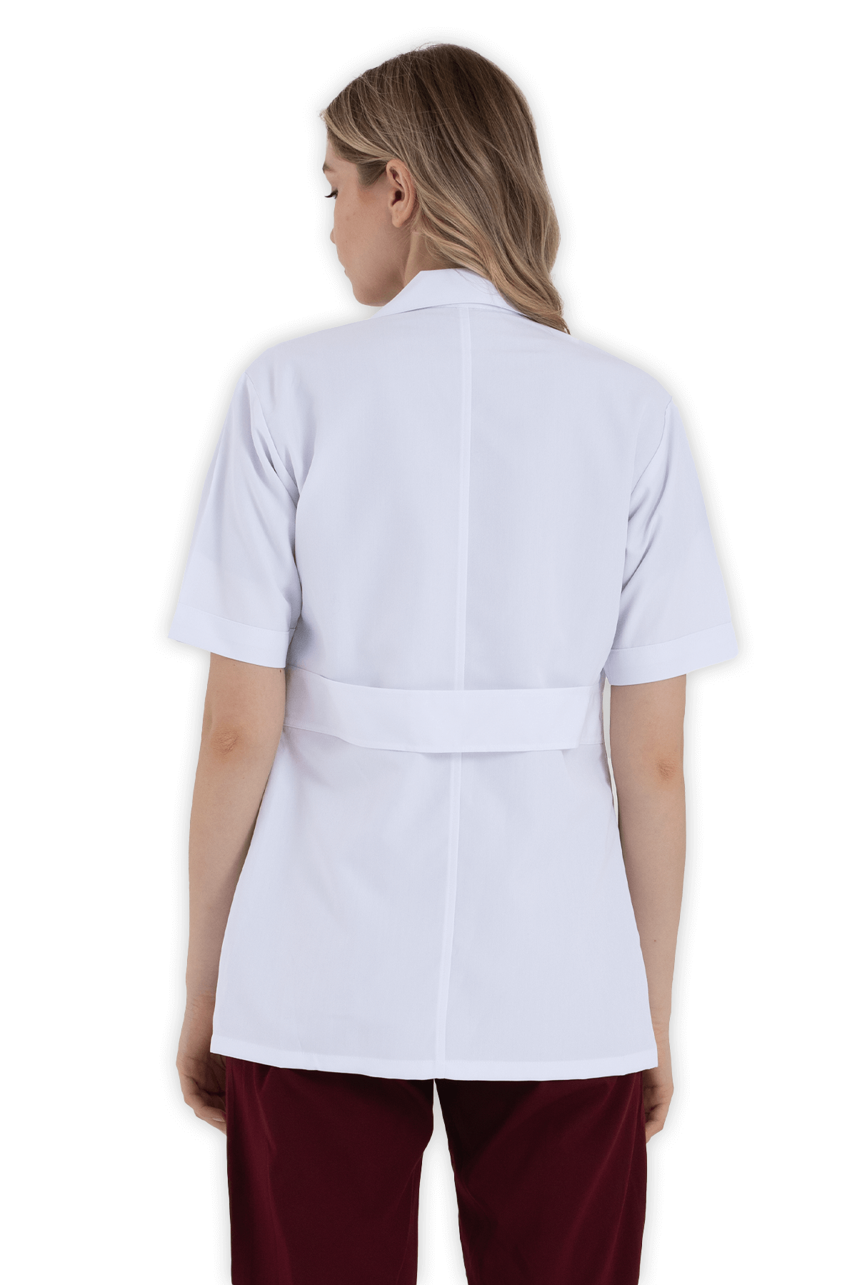Kadın Doktor Önlüğü Klasik Yaka Ceket Boy – Beyaz - Görsel 4