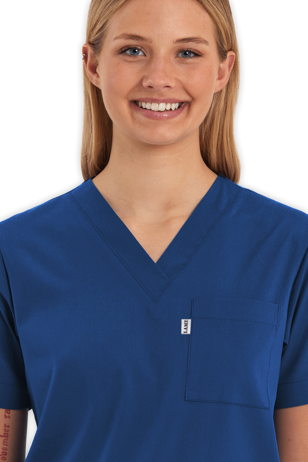 Kadın Scrubs Üst – Petrol Mavisi - Görsel 2