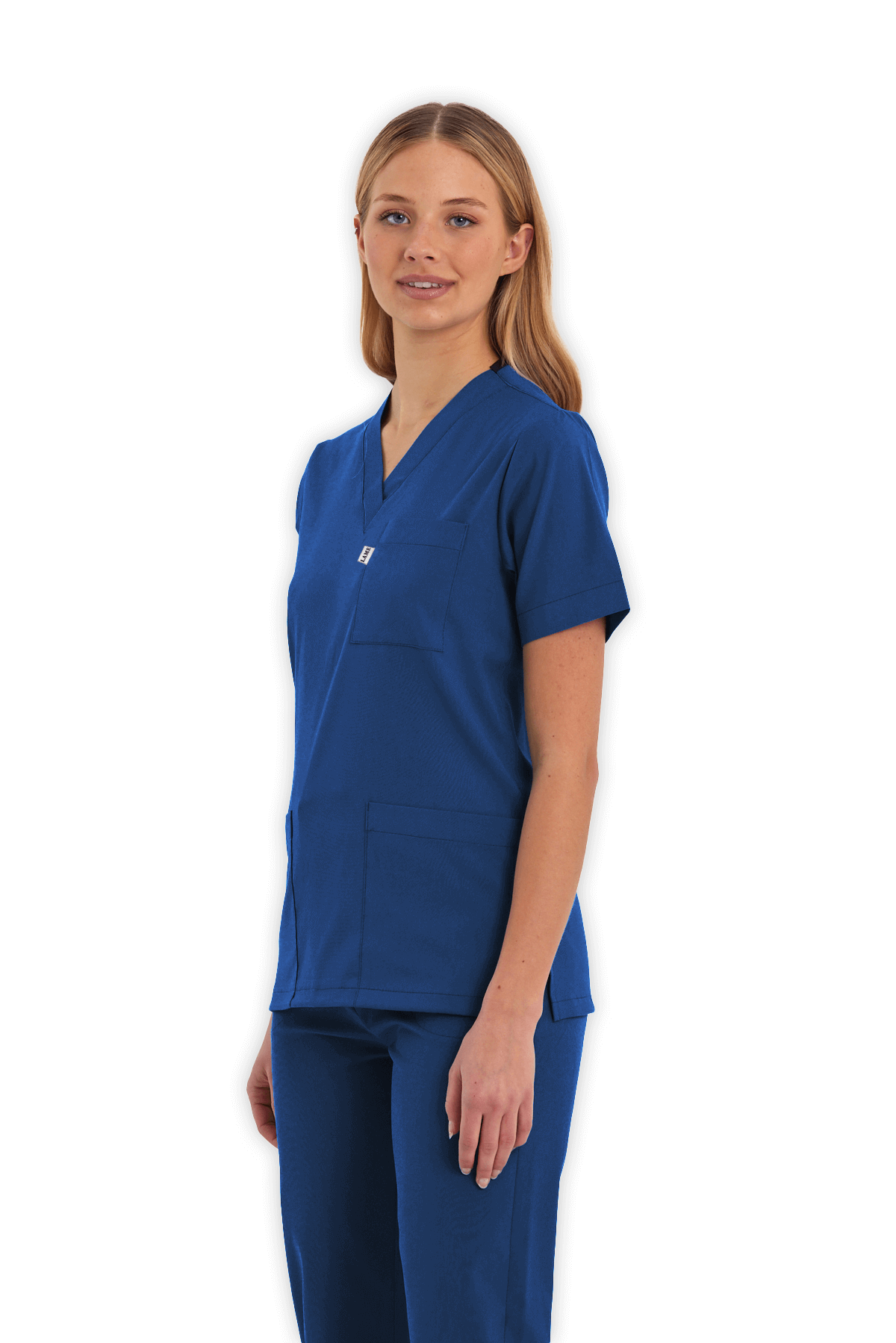 Kadın Scrubs Üst – Petrol Mavisi - Görsel 3