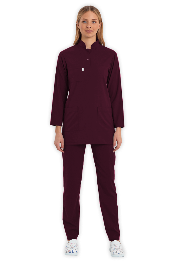 Tesettür Scrubs Takım – Bordo