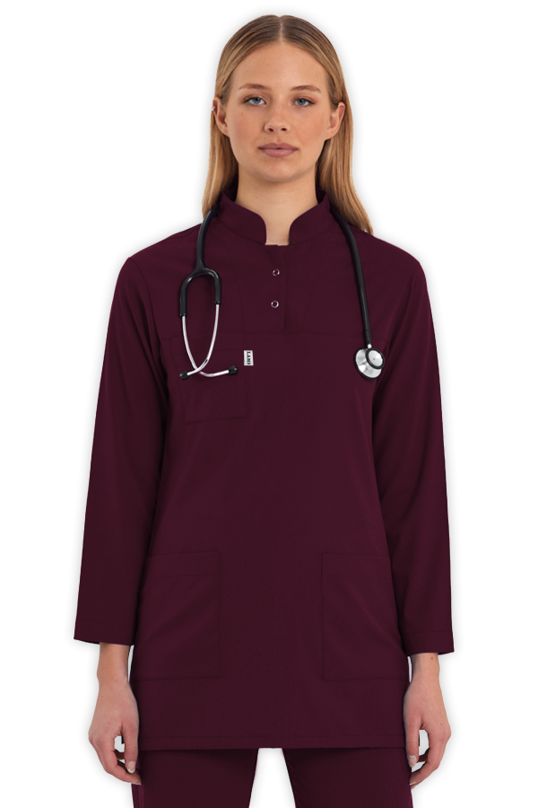 Tesettür Scrubs Üst – Bordo