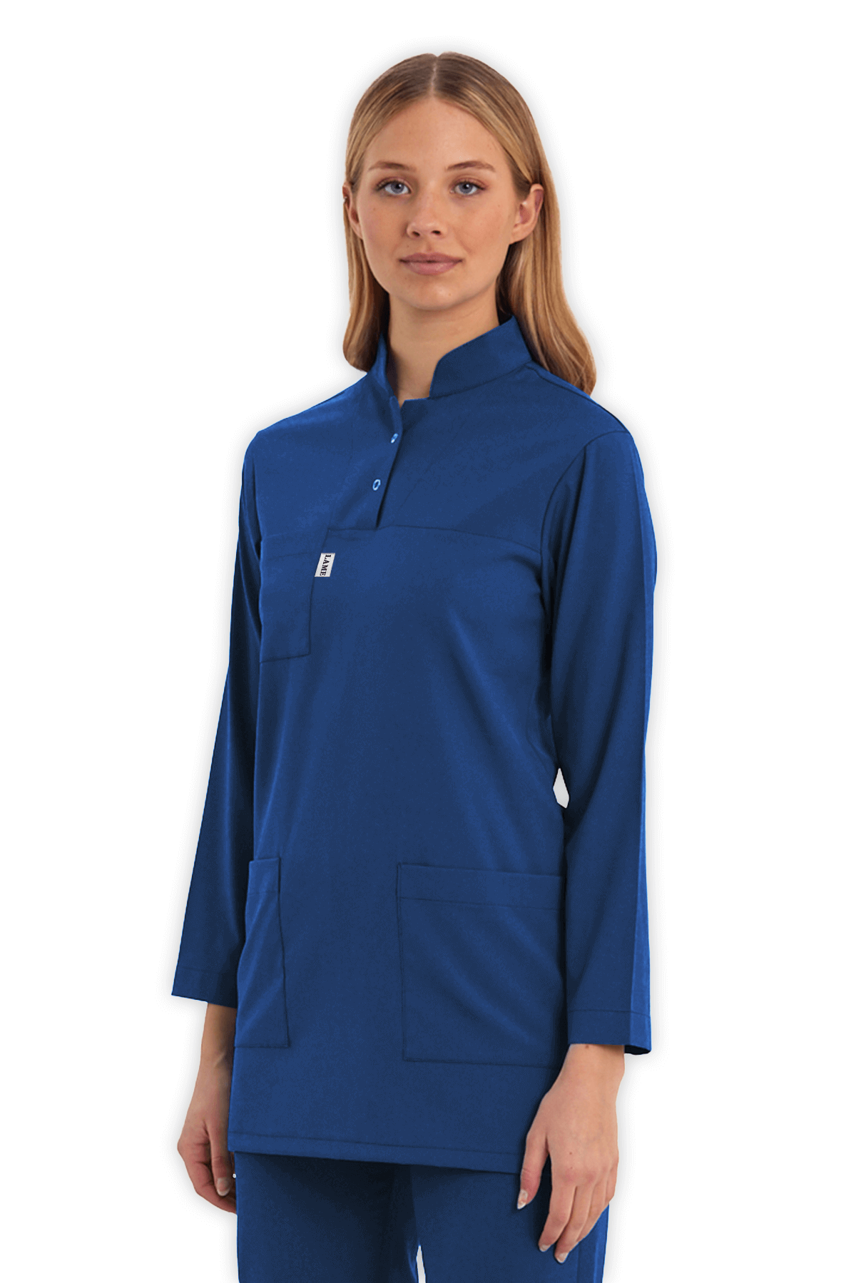 Tesettür Scrubs Üst – Petrol Mavisi - Görsel 2