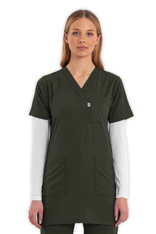Tunik Scrubs Üst – Haki