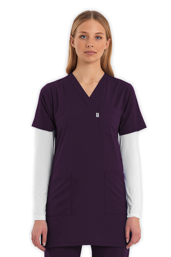 Tunik Scrubs Üst – Mürdüm