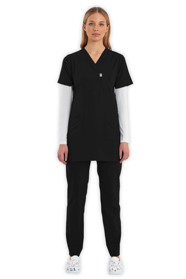 Tunik Scrubs Takım – Siyah