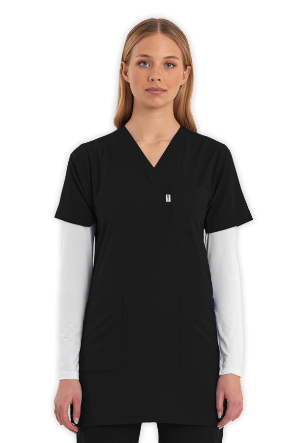 Tunik Scrubs Üst – Siyah
